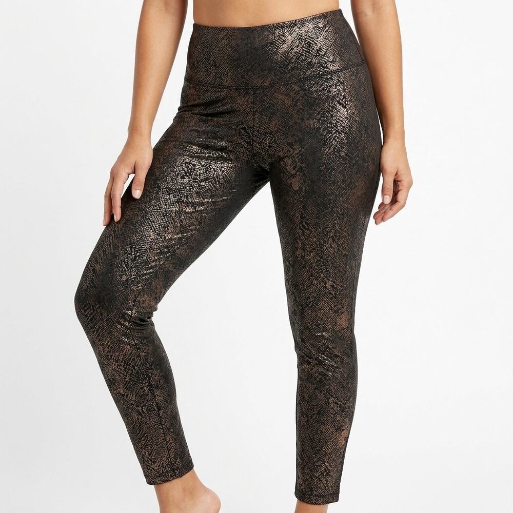 peck&peck Lightweight Running Leggings Women Graphic Print Knit Size 8